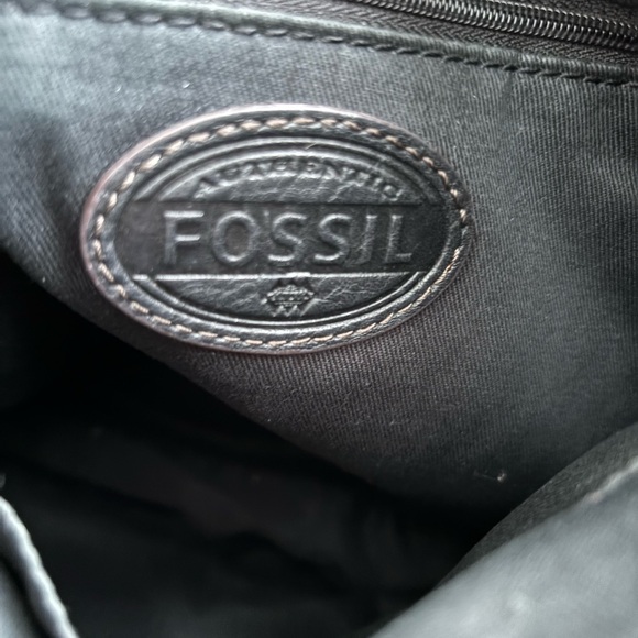 Fossil vintage black leather crossbody - Picture 4 of 7